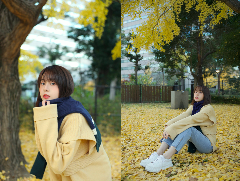 可愛又活潑的跳色的陽光穿搭